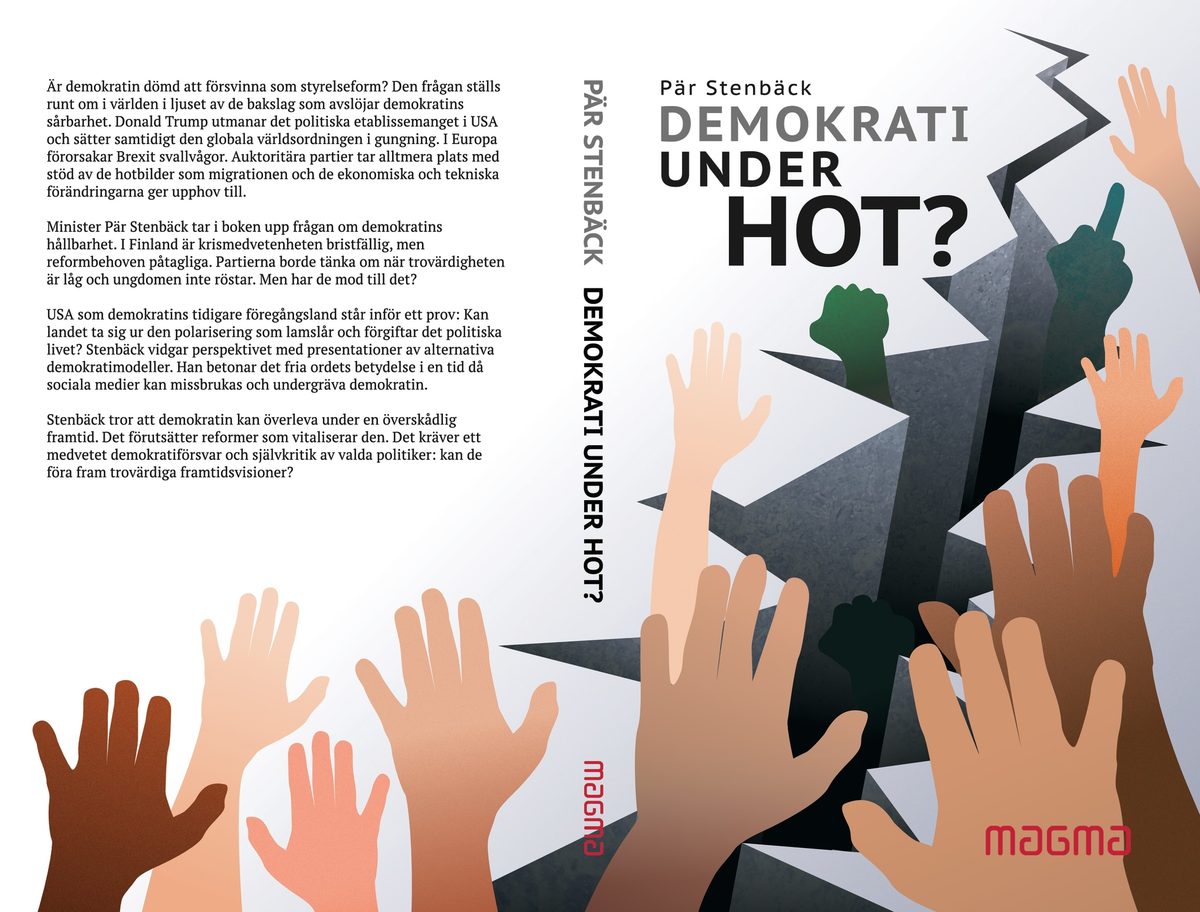 Bokomslag till Demokrati under hot? av Pär Stenbäck